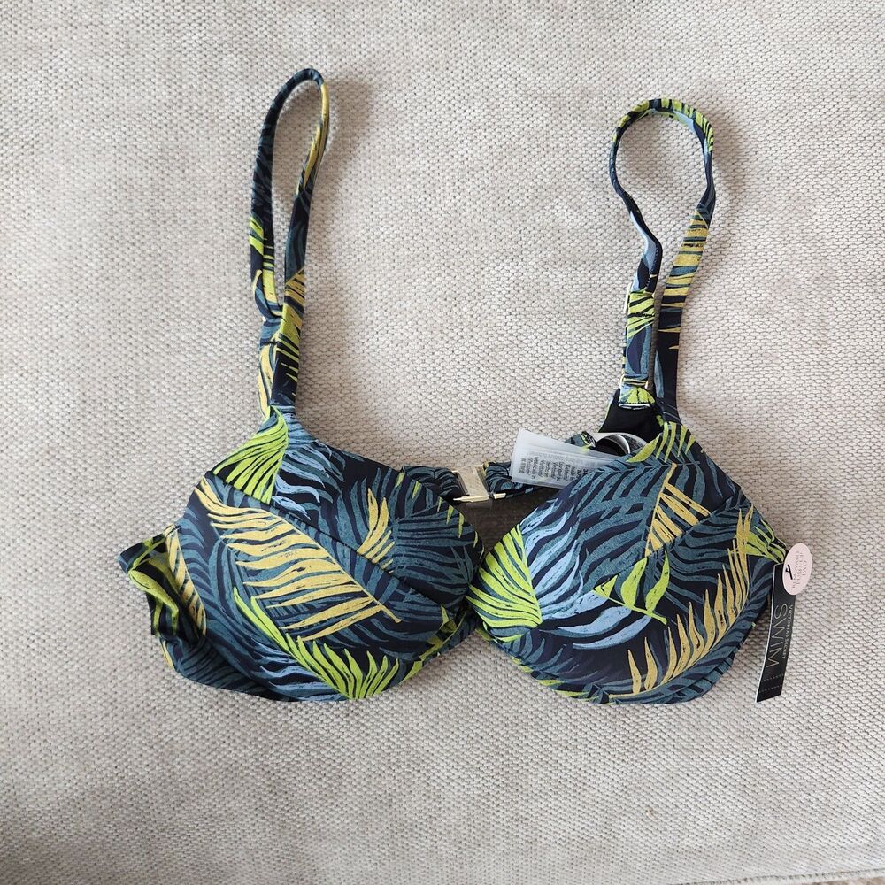 Victorias Secret Swim 34B Palm Royale Twist Push Up Bikini Top NWT